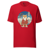 Dog Shiba Inu Funny Japanese Ukiyo-e Unisex T-Shirt - Red / S