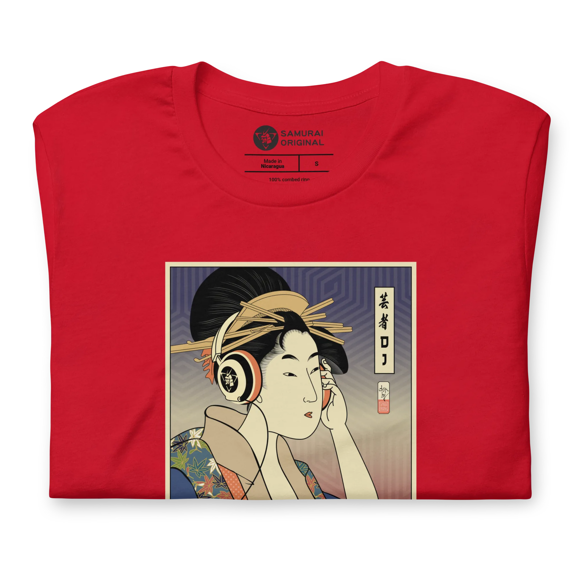 Geisha DJ Turntable Music Japanese Ukiyo-e Unisex T-Shirt -