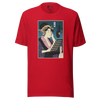 Geisha Voice Actor Japanese Ukiyo-e Unisex T-shirt - Red / S