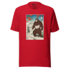 Samurai Hunts Sasquatch Japanese Ukiyo-e Unisex t-shirt - Red / S