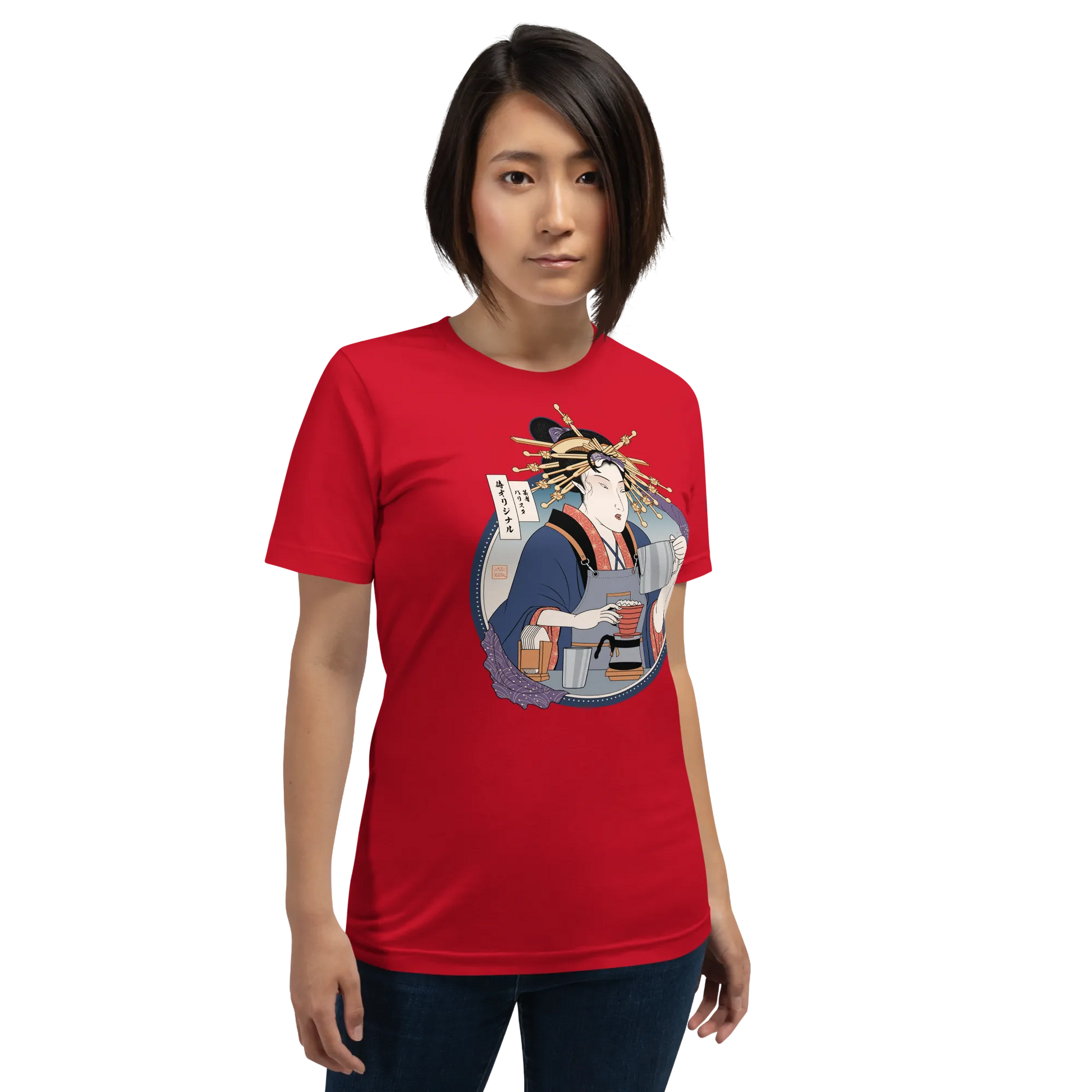 Geisha Barista Ukiyo-e Unisex t-shirt -