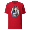 Geisha Barista Ukiyo-e Unisex t-shirt - Red / S