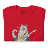 Cat Playing Guitar Japanese Ukiyo-e Unisex t-shirt -