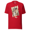 Cat Band Music Japan Ukiyo-e Unisex T-shirt - Red / S