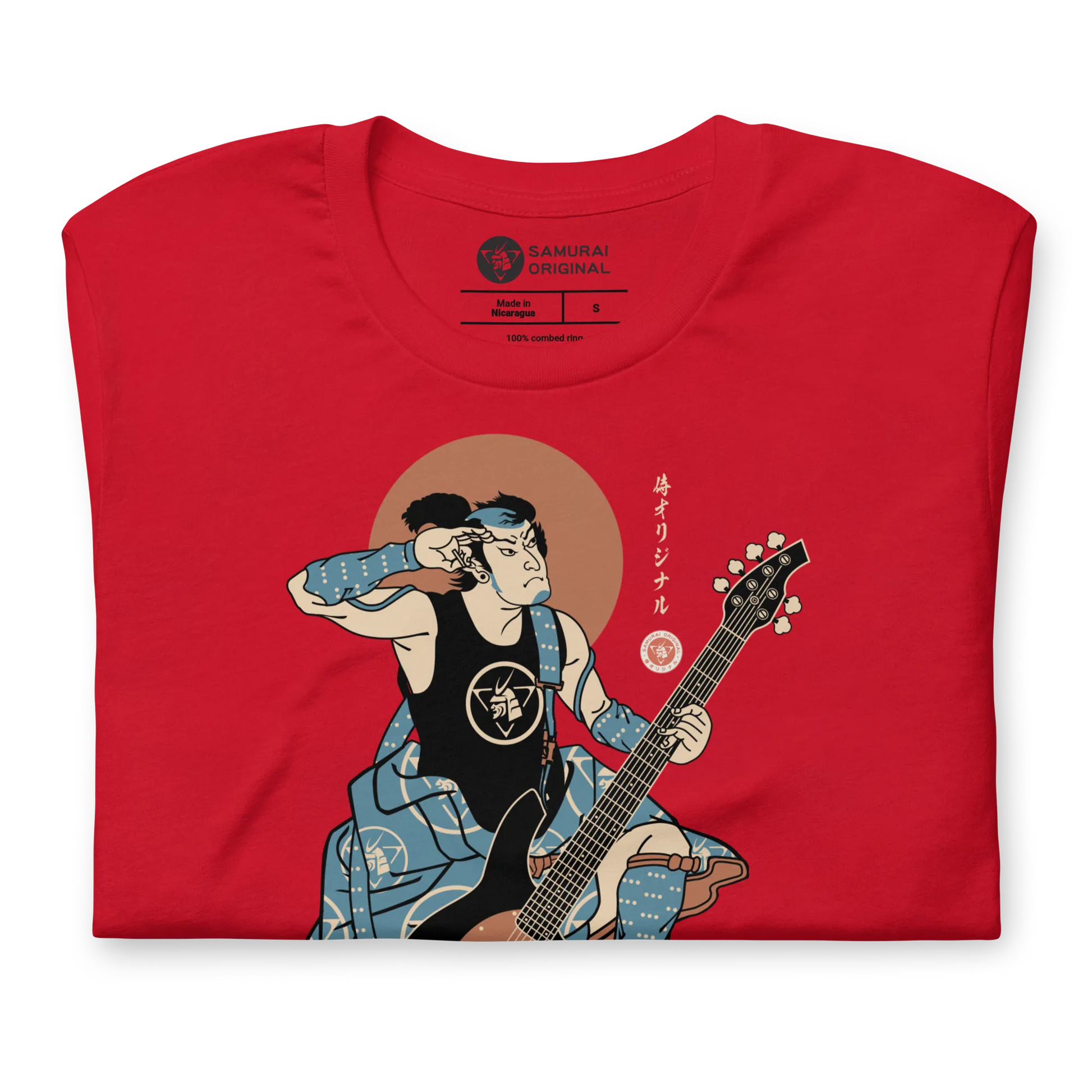 Samurai Bassist Player 6 Music Ukiyo-e Unisex T-Shirt - Samurai Original