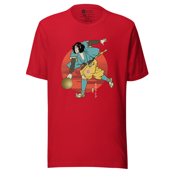 Samurai Play Bowling Ukiyo-e Unisex t-shirt