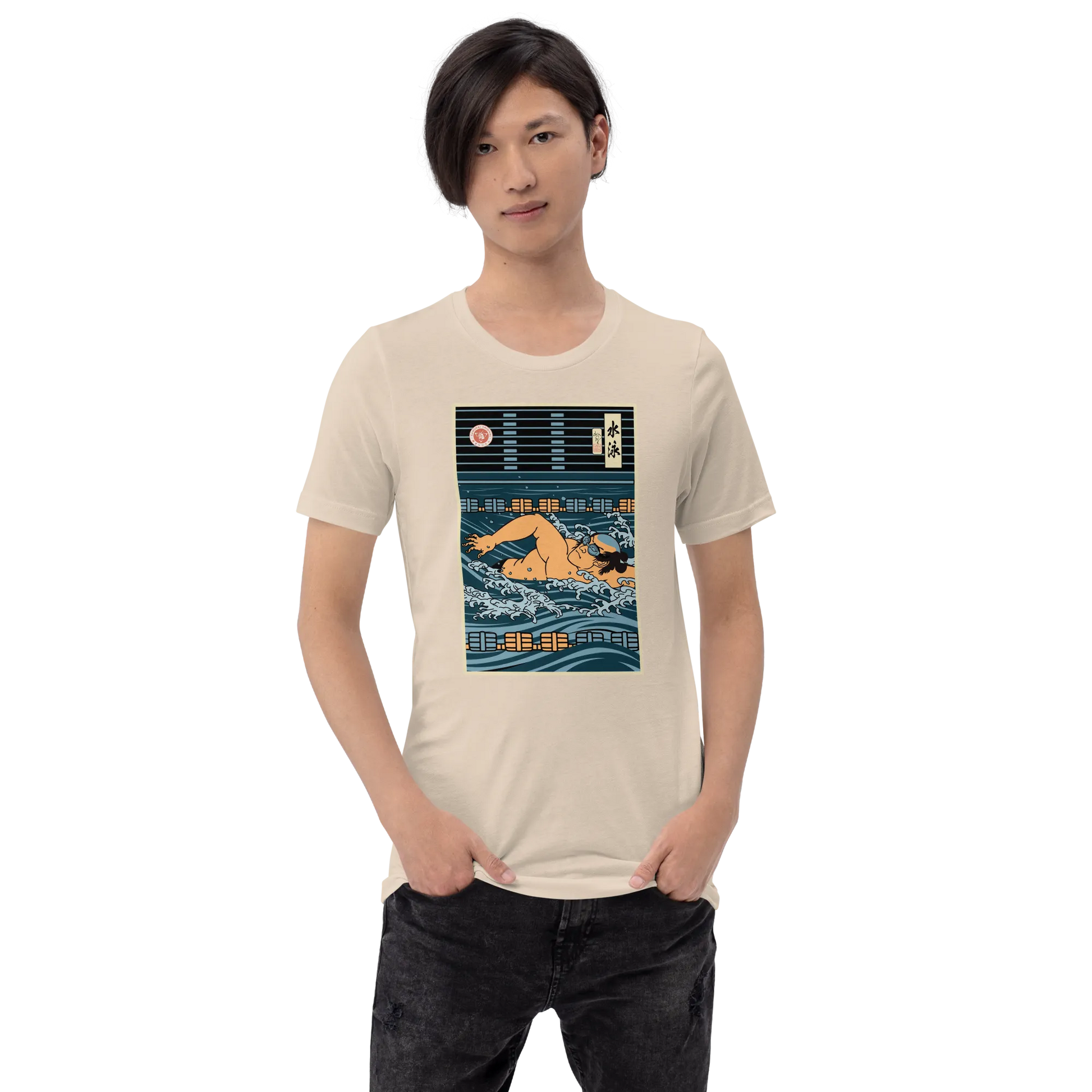 Samurai Swim Water Sport Ukiyo-e Unisex T-Shirt -