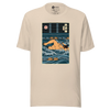 Samurai Swim Water Sport Ukiyo-e Unisex T-Shirt - Soft Cream / XS