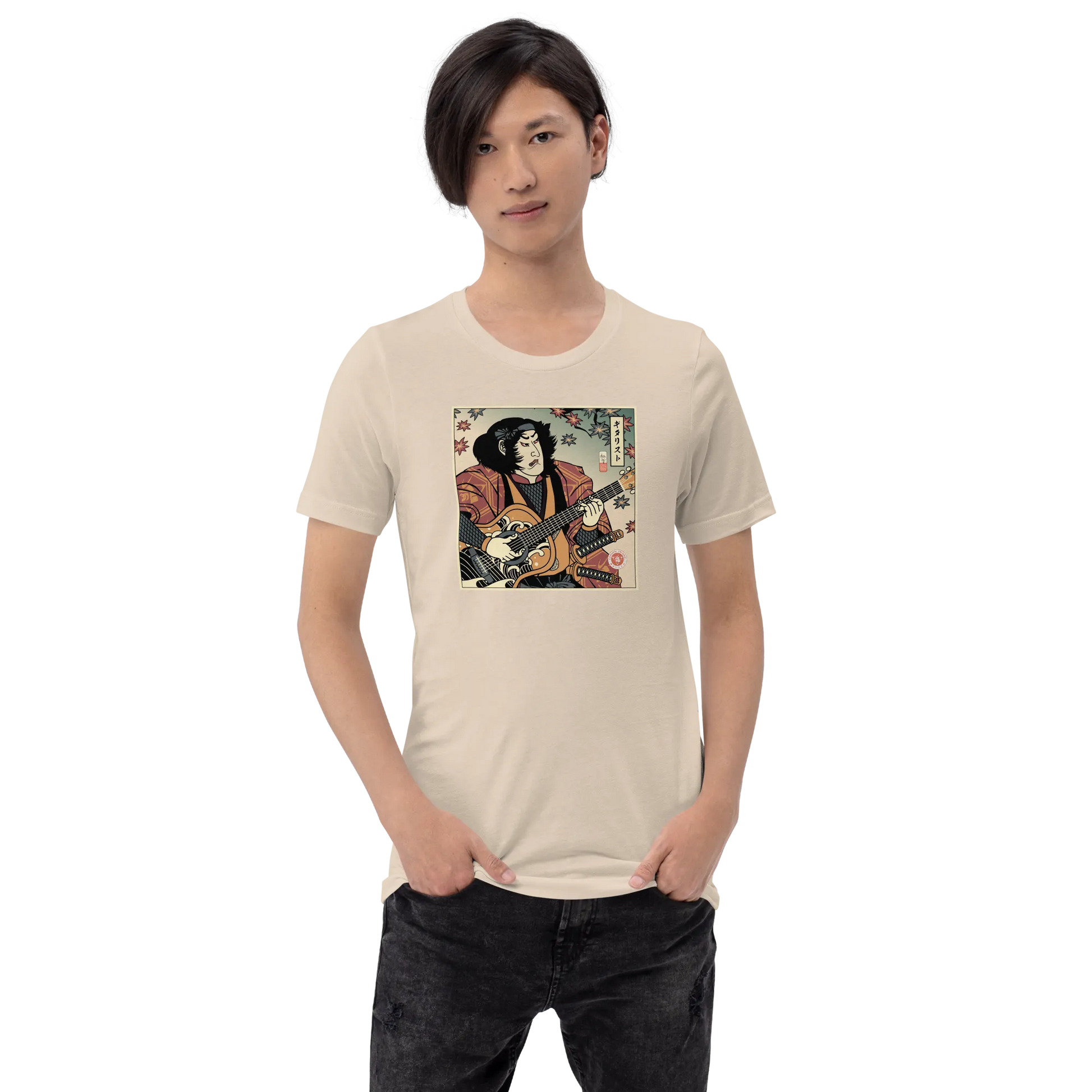 Samurai Guitar Player 3 Music Ukiyo-e Unisex T-Shirt -