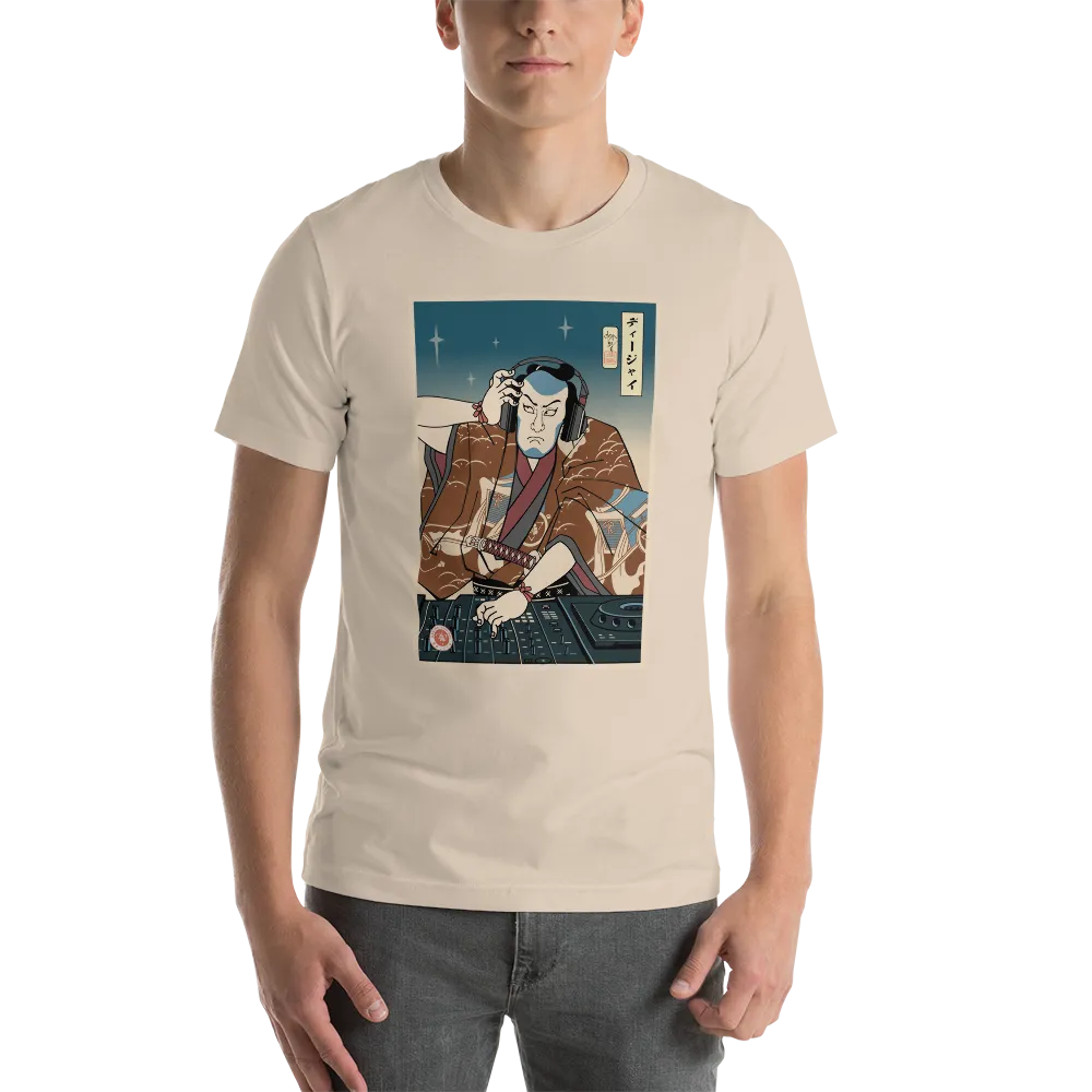 Samurai DJ 6 Turntable Music Ukiyo-e Unisex T-Shirt - Samurai Original