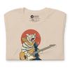 Cat Playing Guitar Funny Japanese Ukiyo-e Unisex T-shirt -