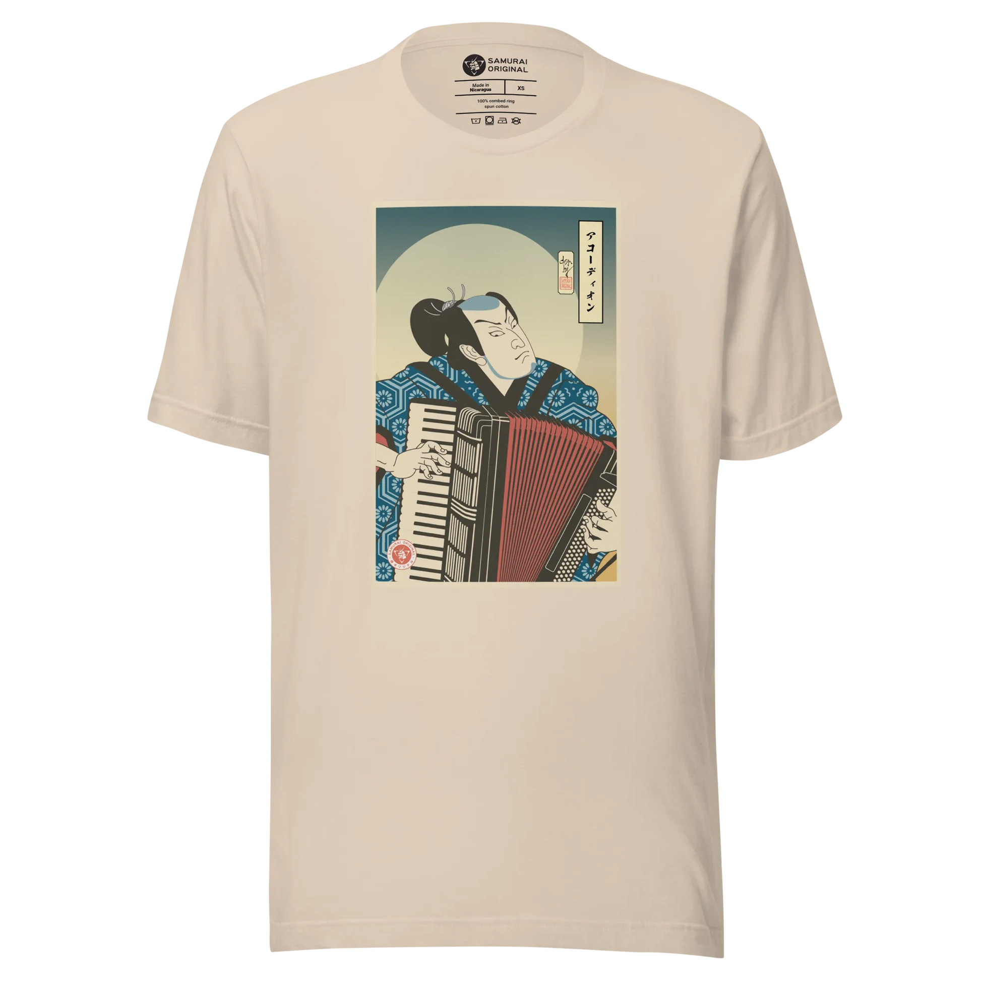 Samurai Accordion Music Japanese Ukiyo-e Unisex T-Shirt - Samurai Original