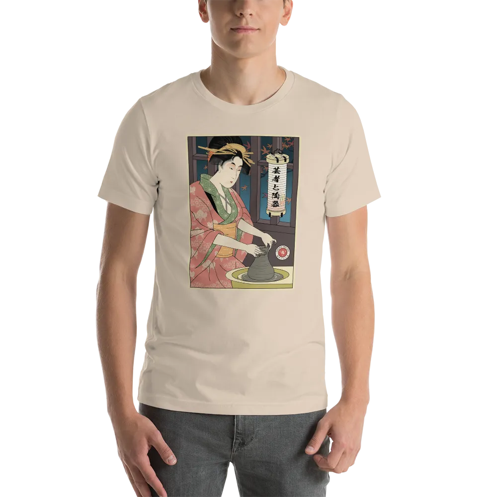 Geisha Pottery Artisan Japanese Ukiyo-e Unisex T-Shirt -