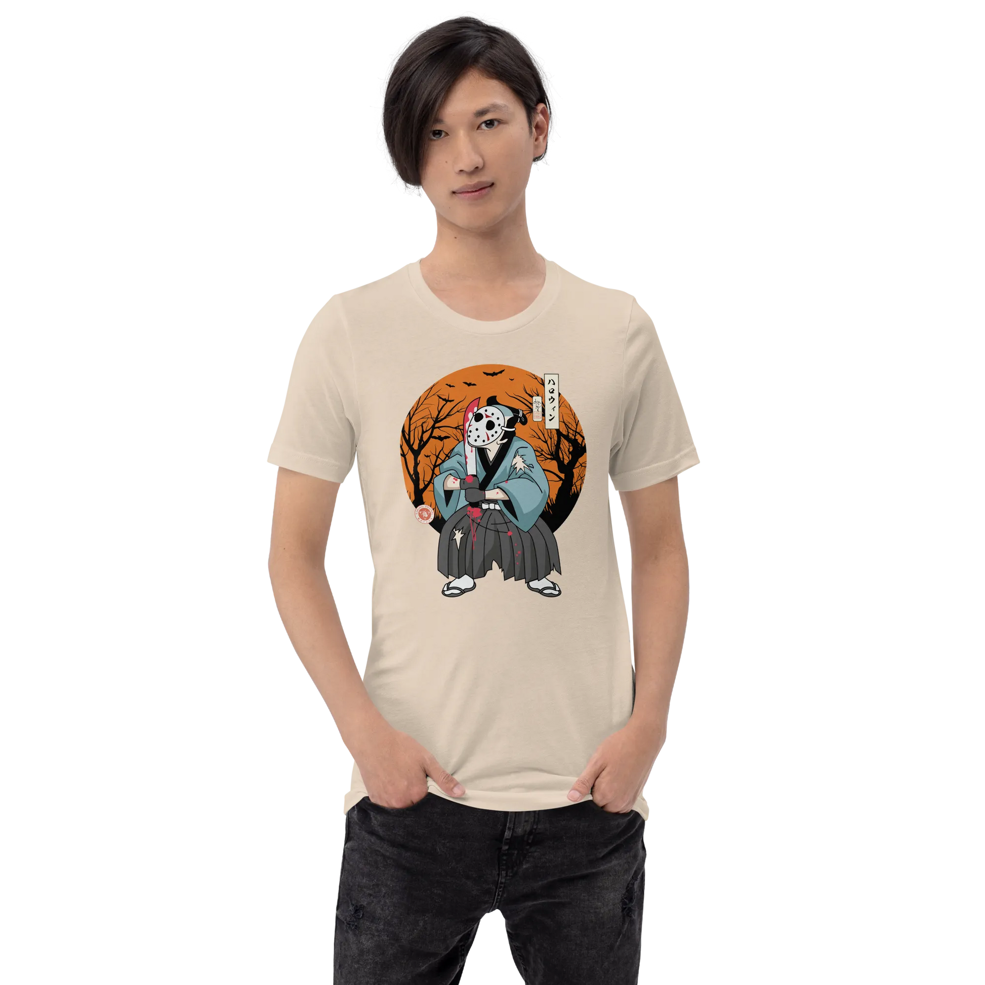 Halloween Samurai Disguise Jason Voorhees Japanese Ukiyo-e Unisex T-Shirt -