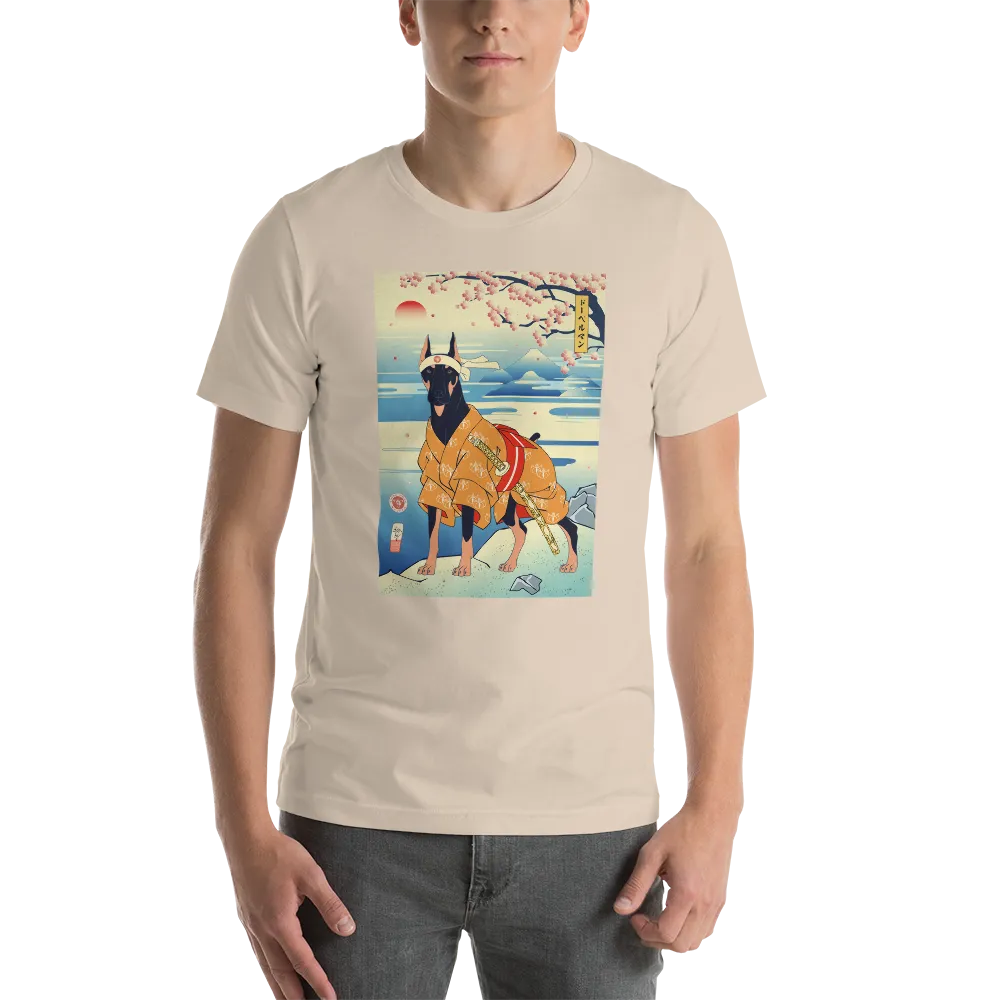 Dog Doberman Pinscher Japanese Ukiyo-e Unisex T-Shirt -