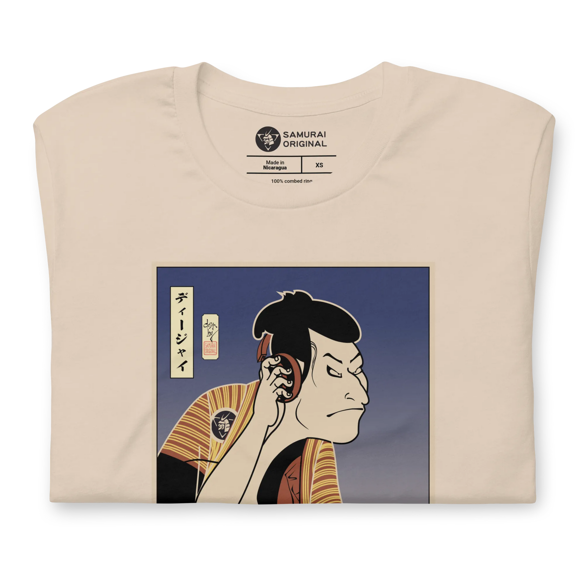 Otani Oniji DJ Turntable Music Japanese Ukiyo-e Unisex T-Shirt - Samurai Original