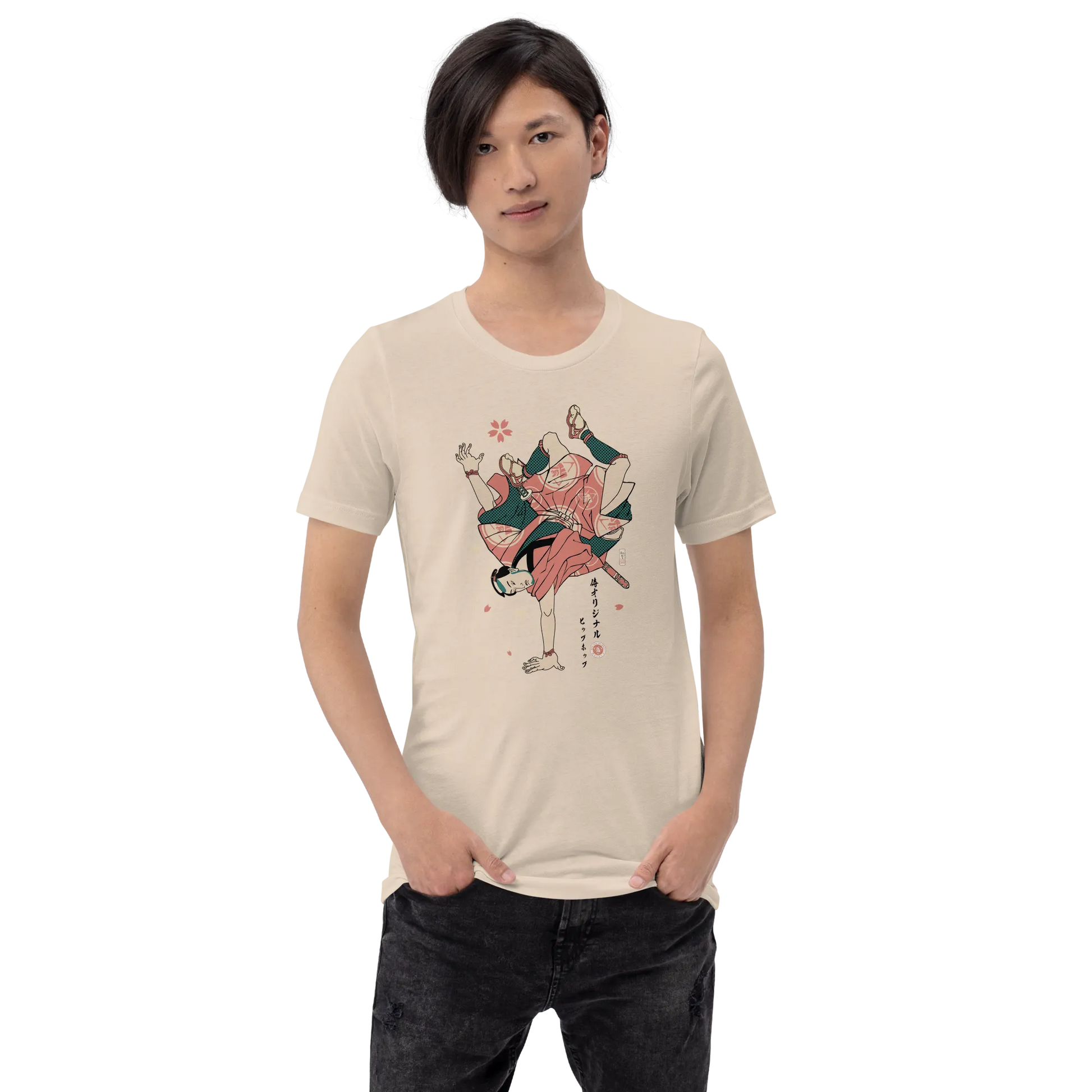 Samurai Hip Hop Dance Ukiyo-e Funny Unisex T-Shirt -