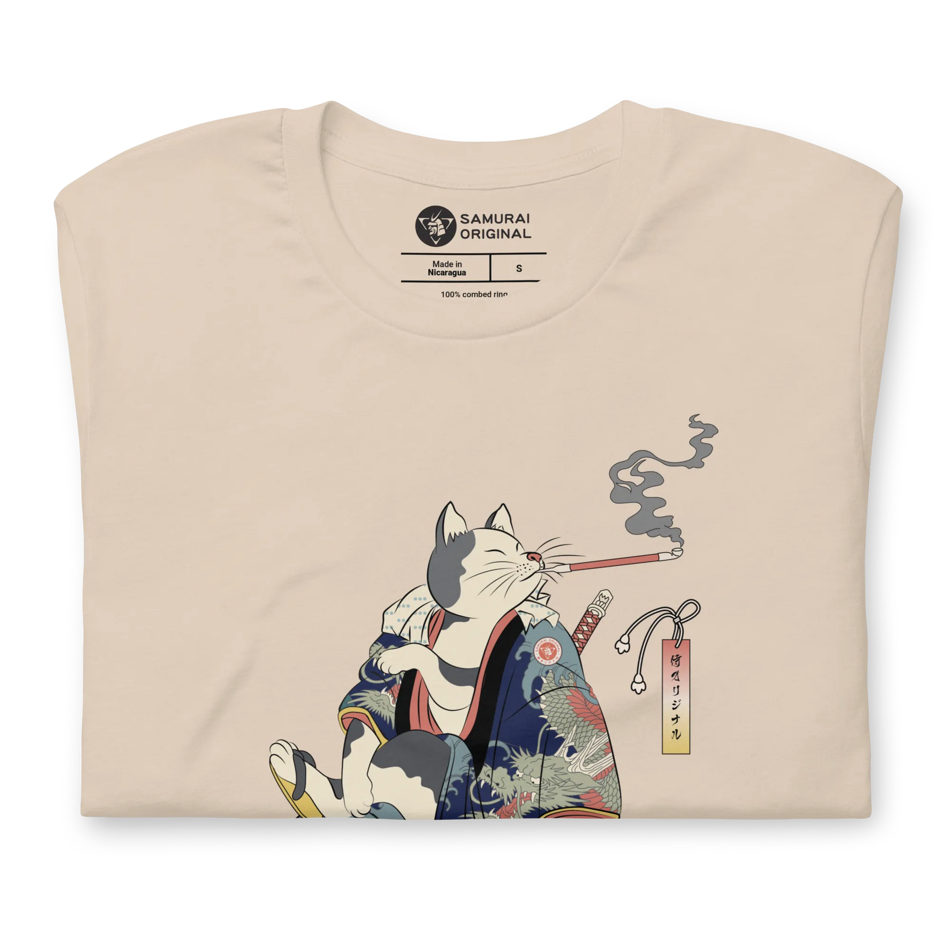 Cat and Mouse Funny Japanese Ukiyo-e Unisex T-shirt -