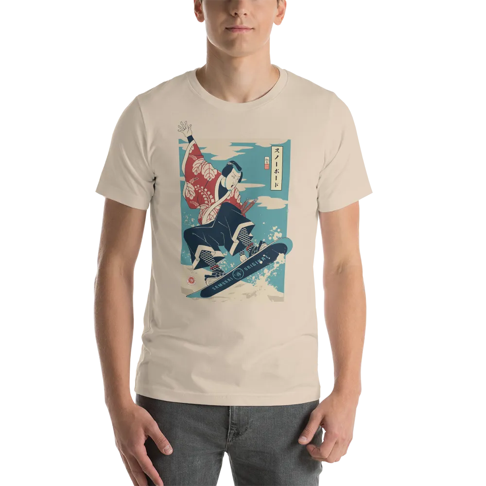 Samurai Snowboard Winter Sport Ukiyo-e Unisex T-Shirt -