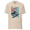 Samurai Snowboard Winter Sport Ukiyo-e Unisex T-Shirt - Soft Cream / S