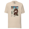 Samurai Hunts Sasquatch Japanese Ukiyo-e Unisex t-shirt - Soft Cream / S