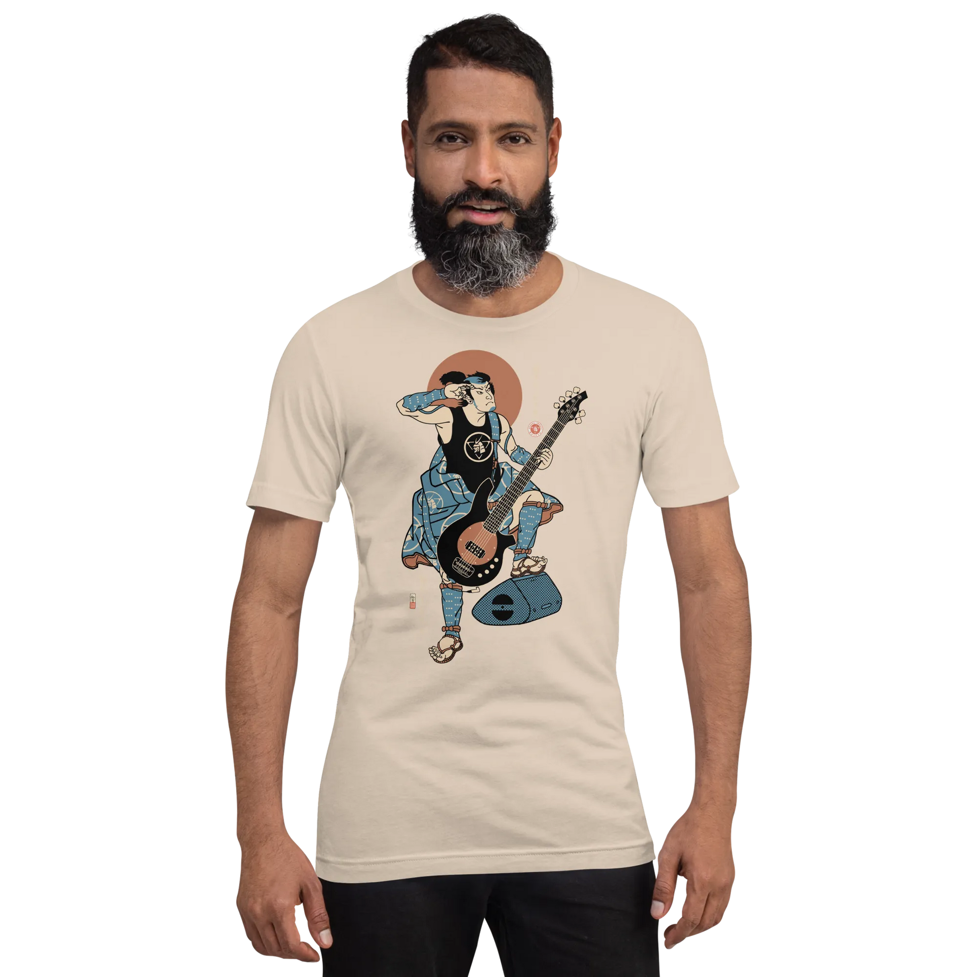 Samurai Bassist Player 6 Music Ukiyo-e Unisex T-Shirt - Samurai Original