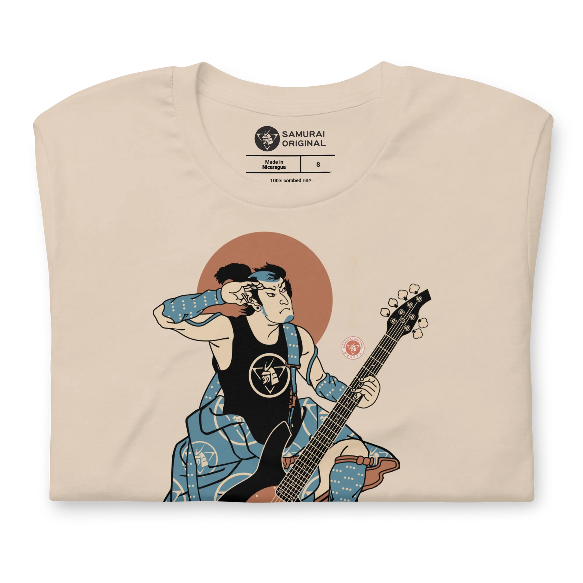 Samurai Bassist Player 6 Music Ukiyo-e Unisex T-Shirt - Samurai Original