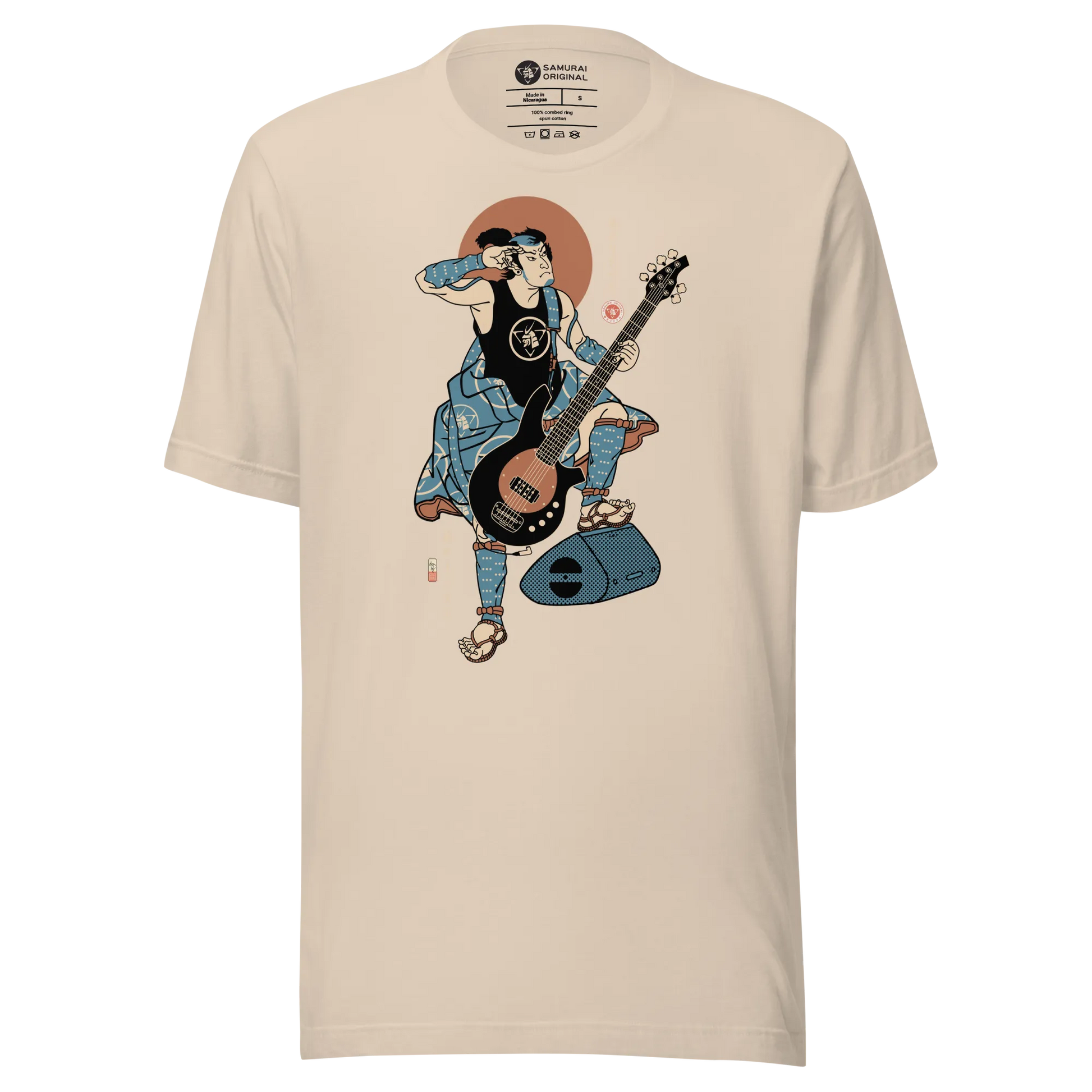 Samurai Bassist Player 6 Music Ukiyo-e Unisex T-Shirt - Samurai Original