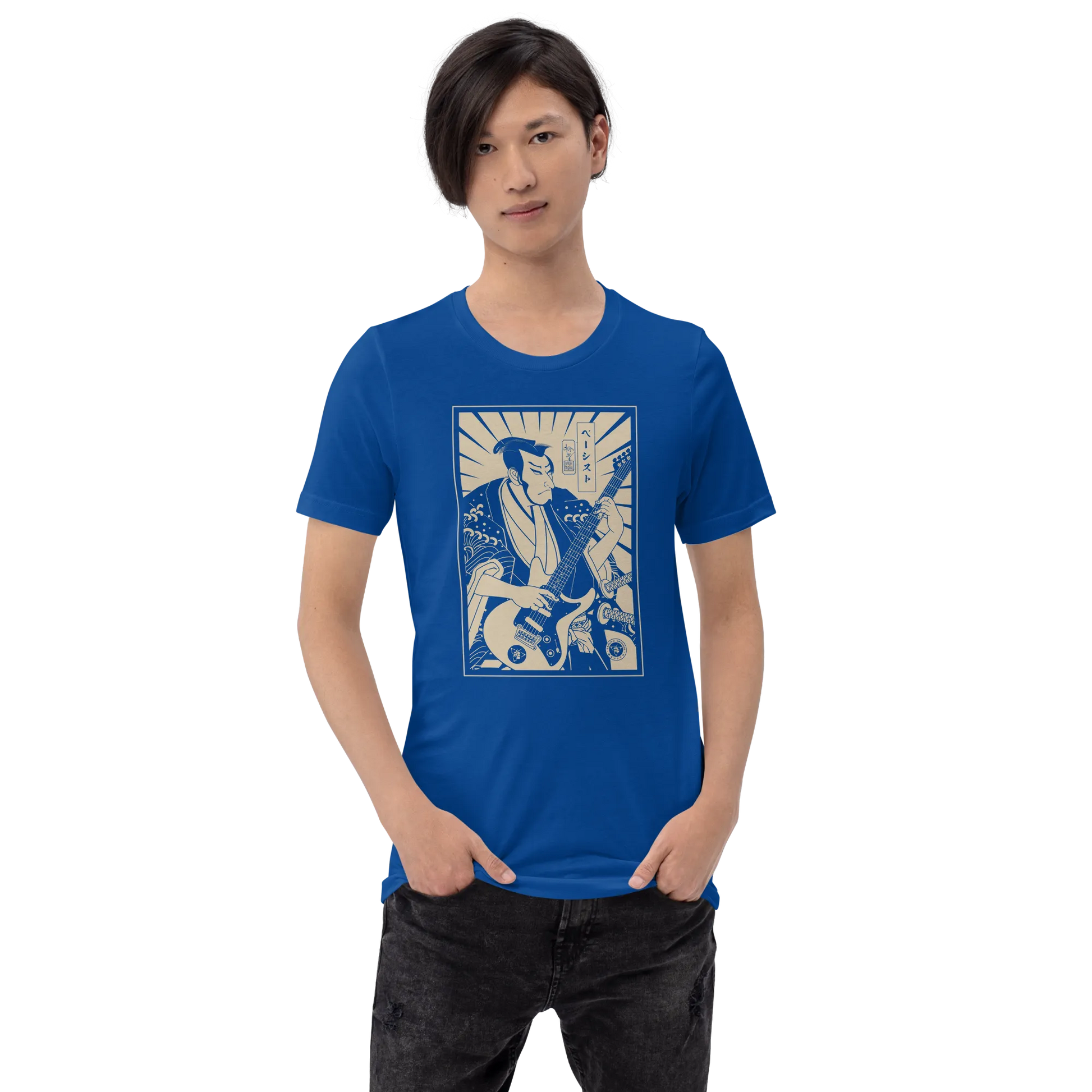 Samurai Bassist Player 2 Music Ukiyo-e Unisex T-Shirt - Samurai Original