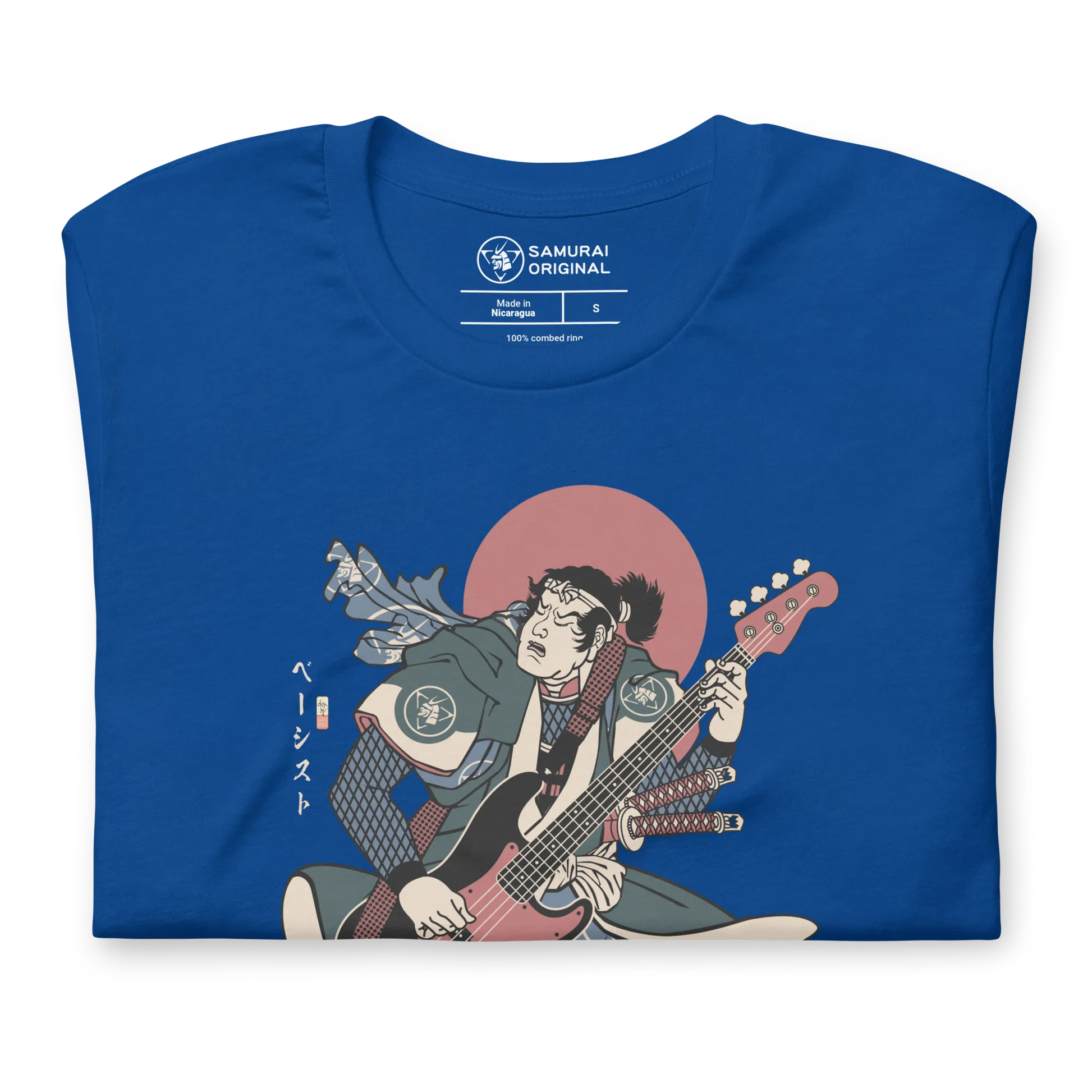 Samurai Bassist Player 4 Music Ukiyo-e Unisex T-Shirt - Samurai Original