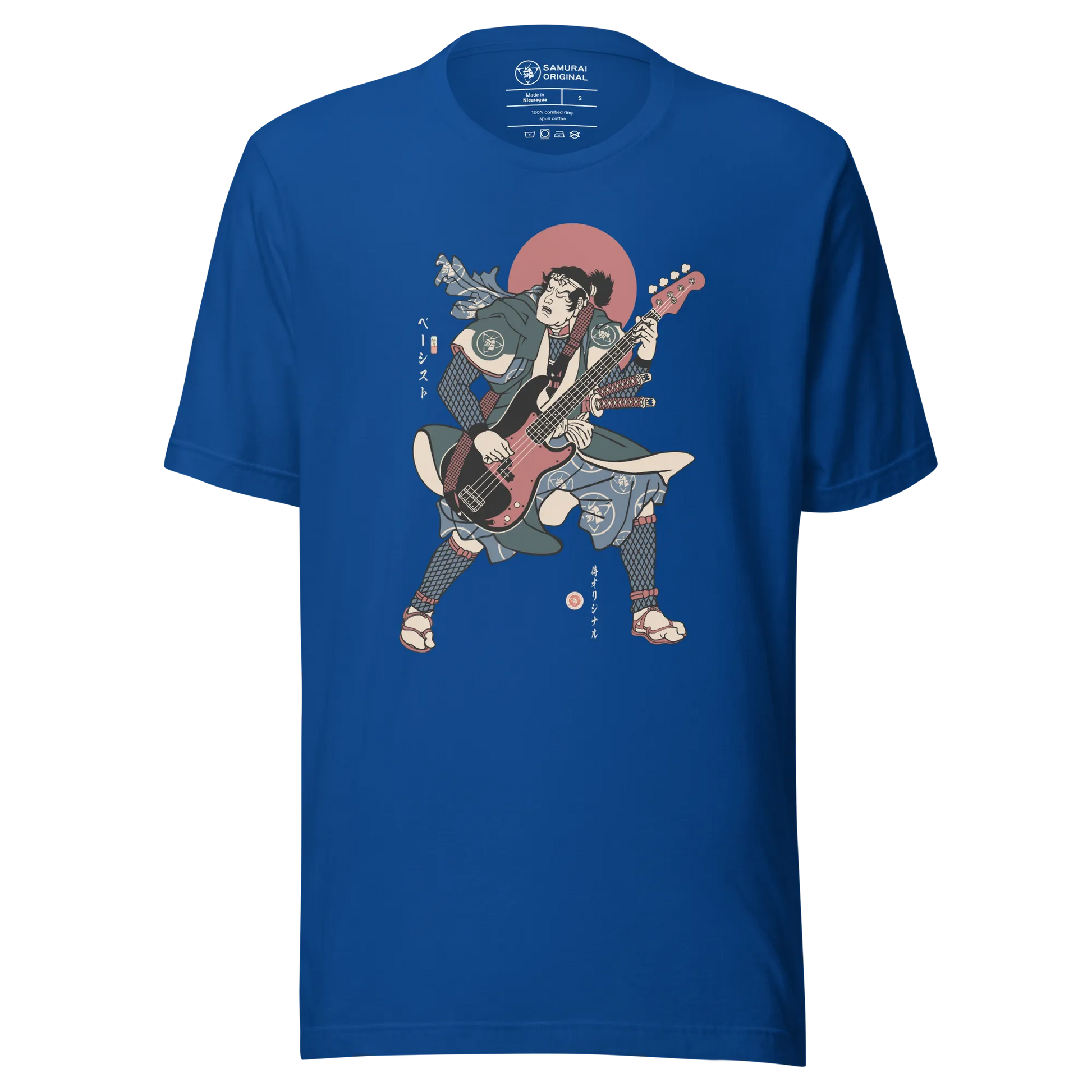 Samurai Bassist Player 4 Music Ukiyo-e Unisex T-Shirt - Samurai Original