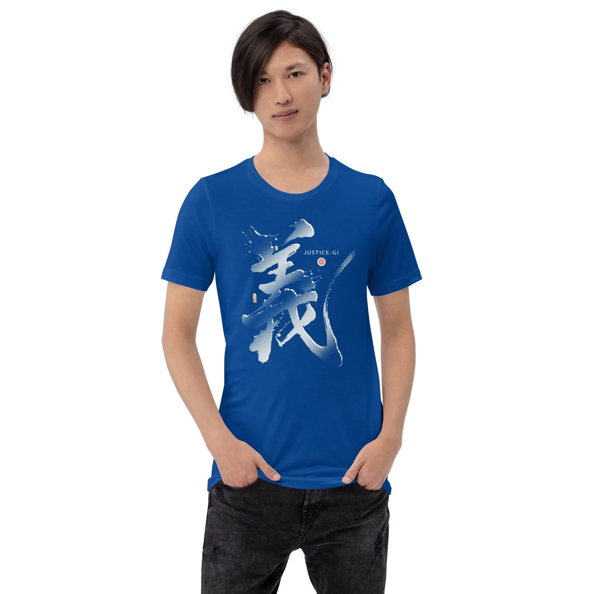 Justice-Gi Seven Virtues Of Bushido Japanese Kanji Calligraphy Unisex T-Shirt -