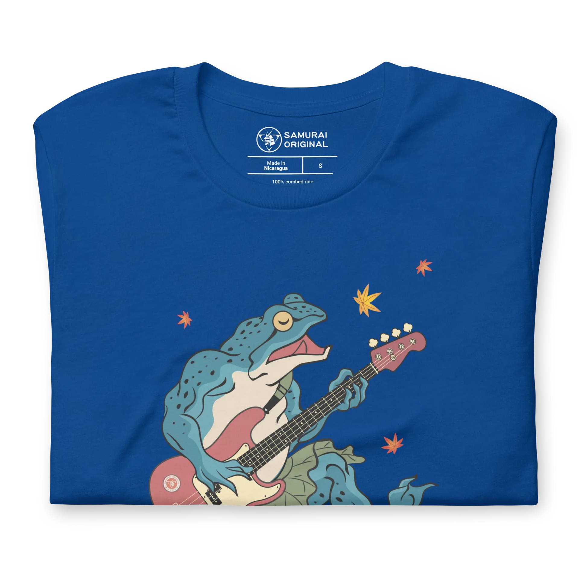 Frog Guitar Bass Funny Japanese Ukiyo-e Unisex T-shirt -