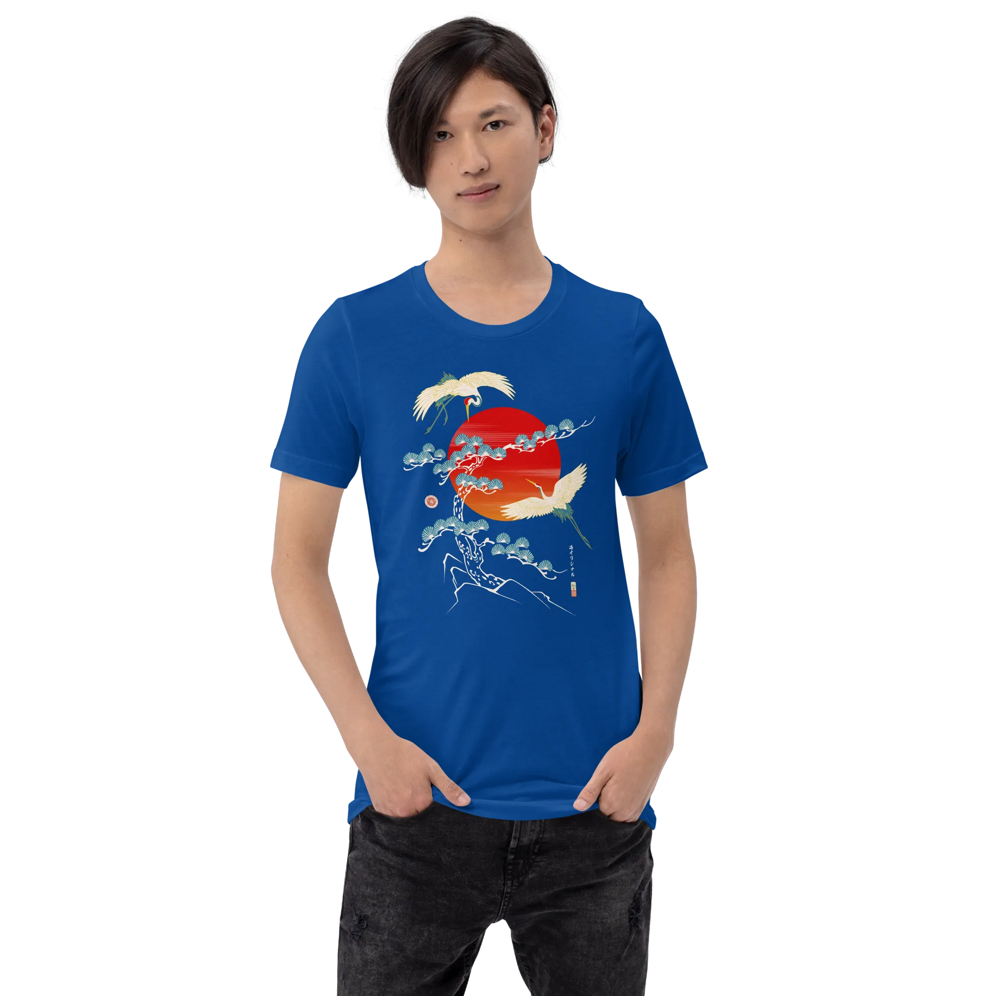 Crane Bird Japanese Ukiyo-e Unisex T-shirt -