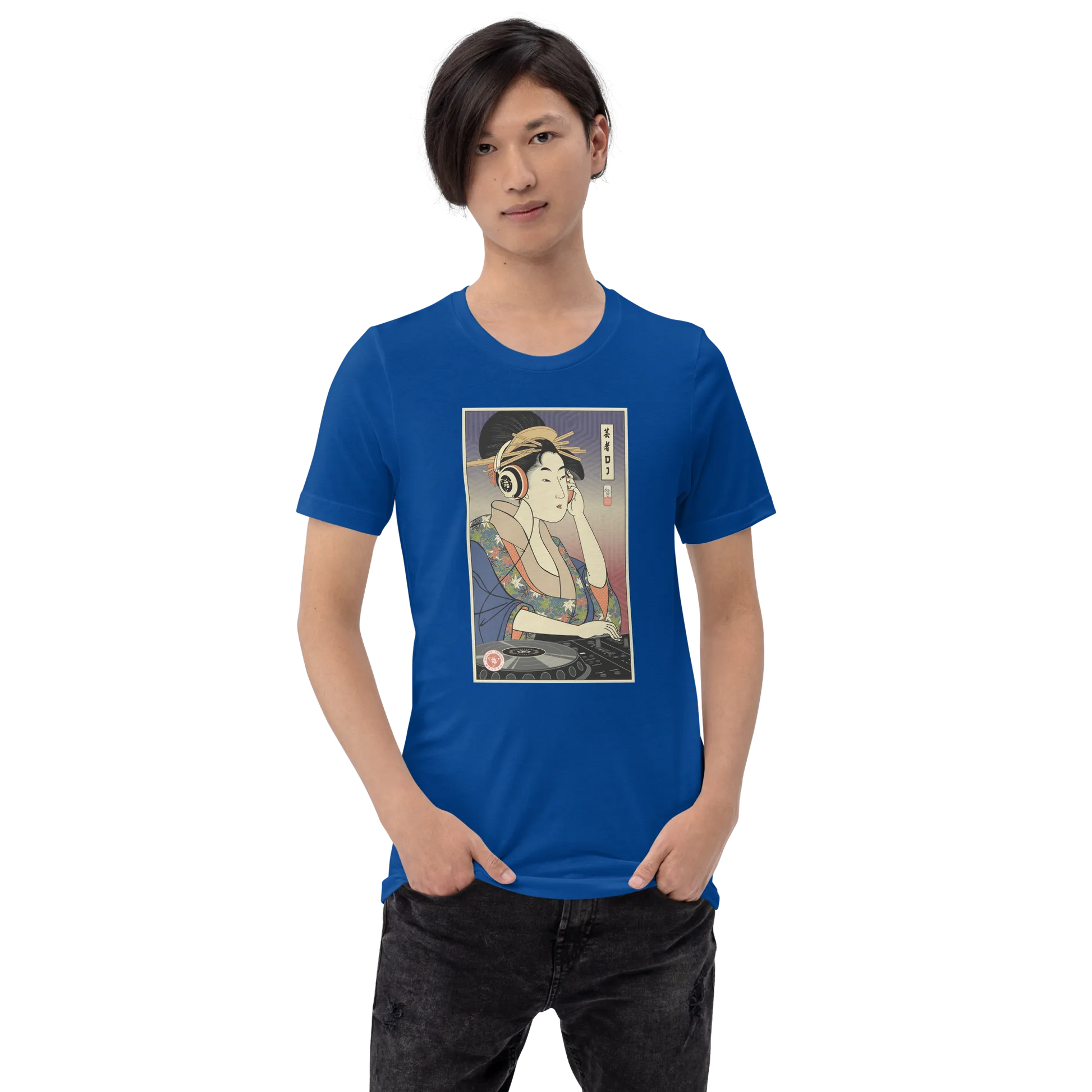 Geisha DJ Turntable Music Japanese Ukiyo-e Unisex T-Shirt -