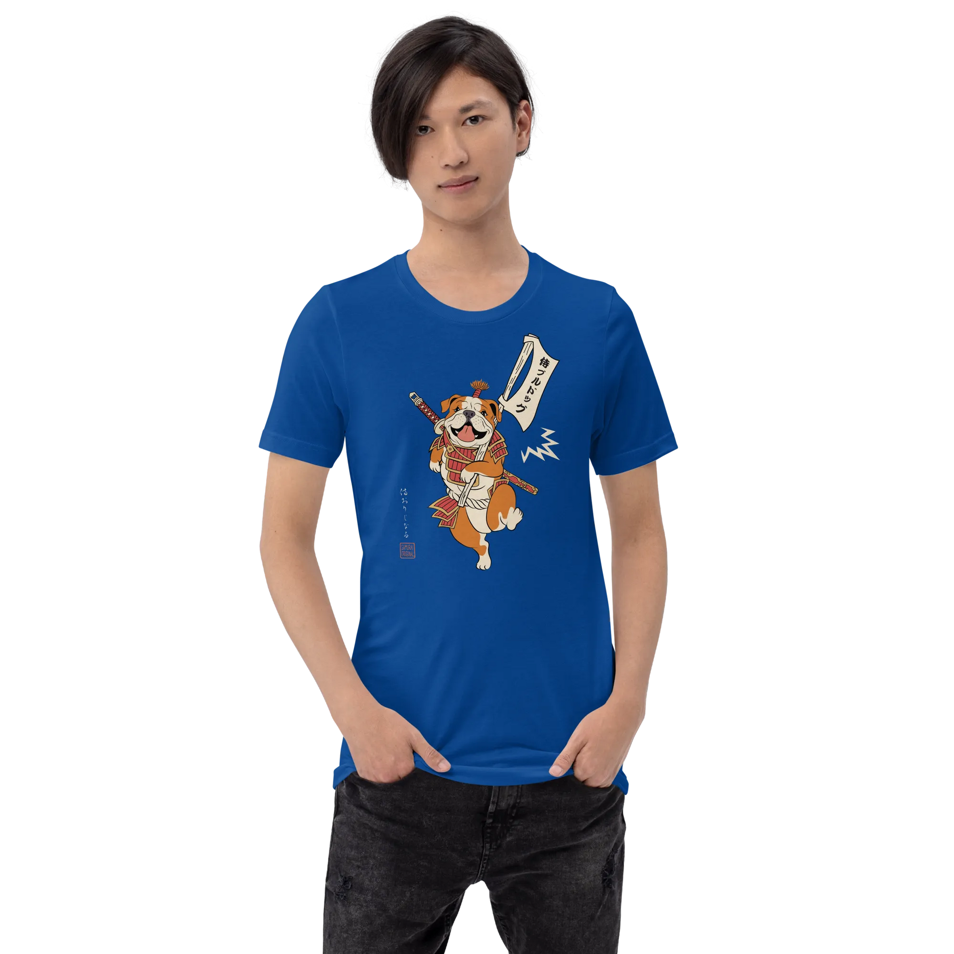 Samurai Bulldog Japanese Ukiyo-e Unisex t-shirt 2 - Samurai Original