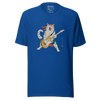 Cat Playing Guitar Japanese Ukiyo-e Unisex t-shirt - True Royal / S