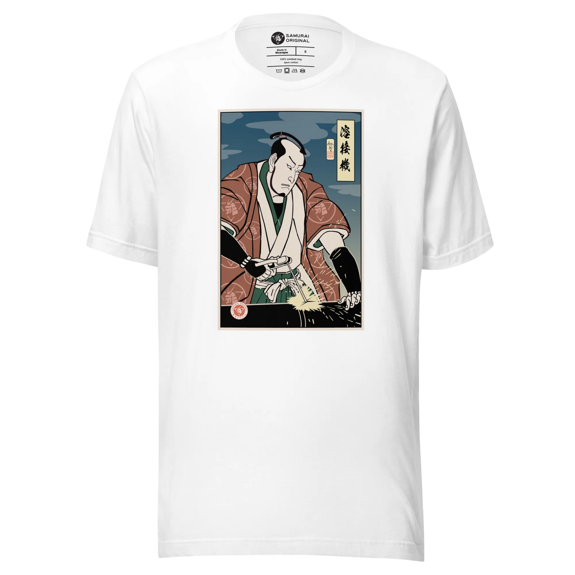 Samurai Welder Mechanic Ukiyo-e Unisex T-Shirt - Samurai Original