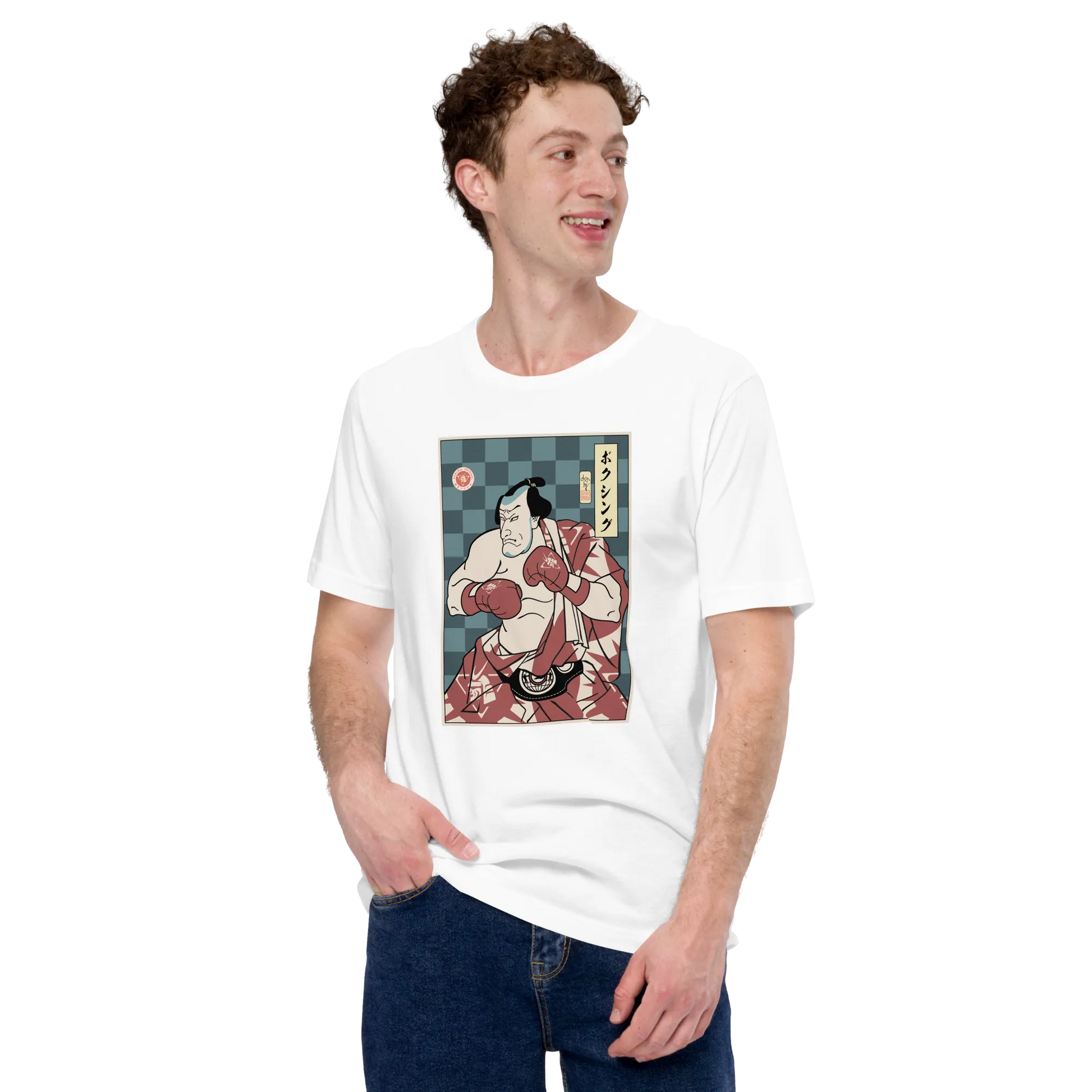 Samurai Boxing Player Sport Ukiyo-e Unisex T-Shirt - Samurai Original