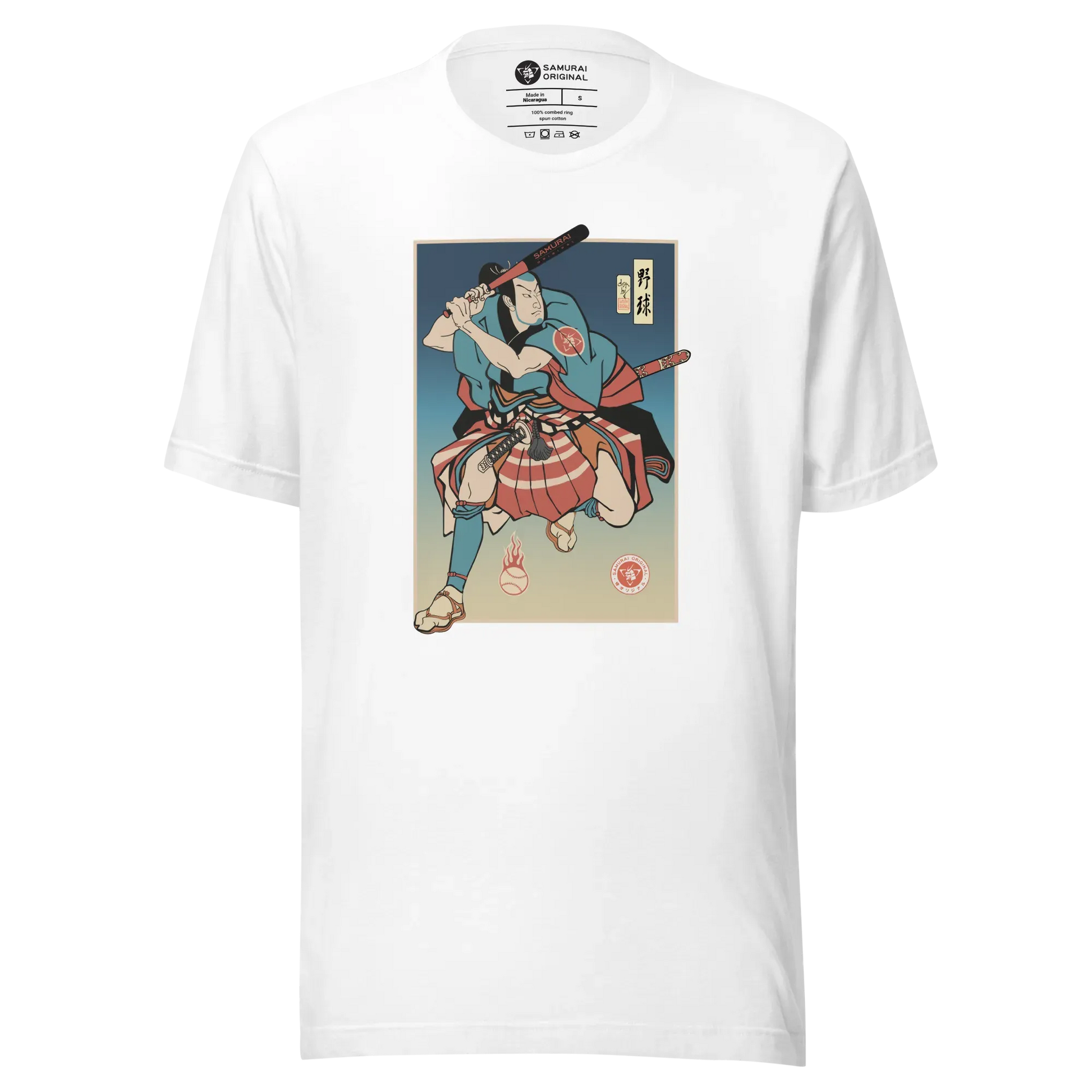 Samurai Baseball Player Sport Ukiyo-e Unisex T-Shirt - Samurai Original