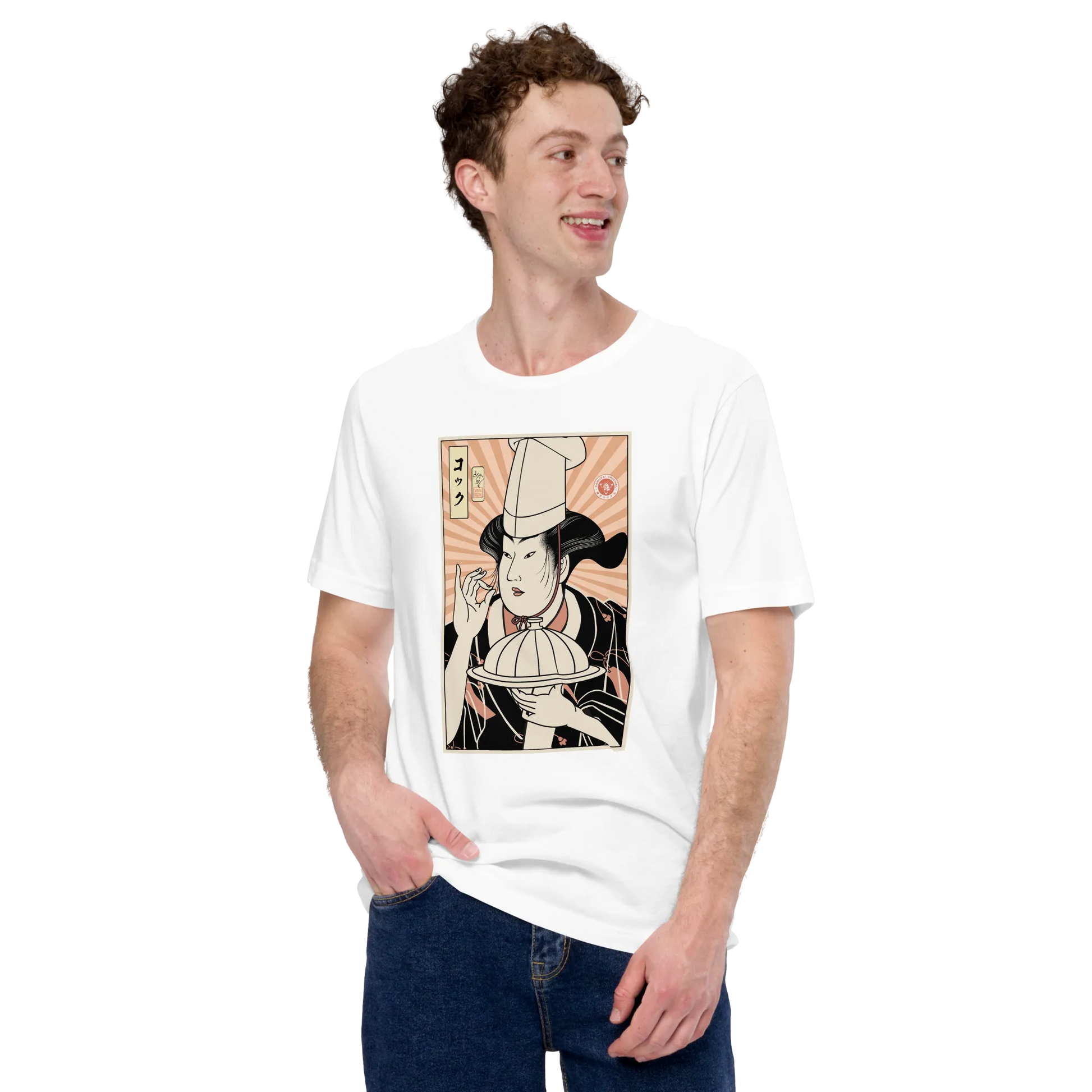 Geisha Chef Cook Dish Japanese Ukiyo-e Unisex T-Shirt -