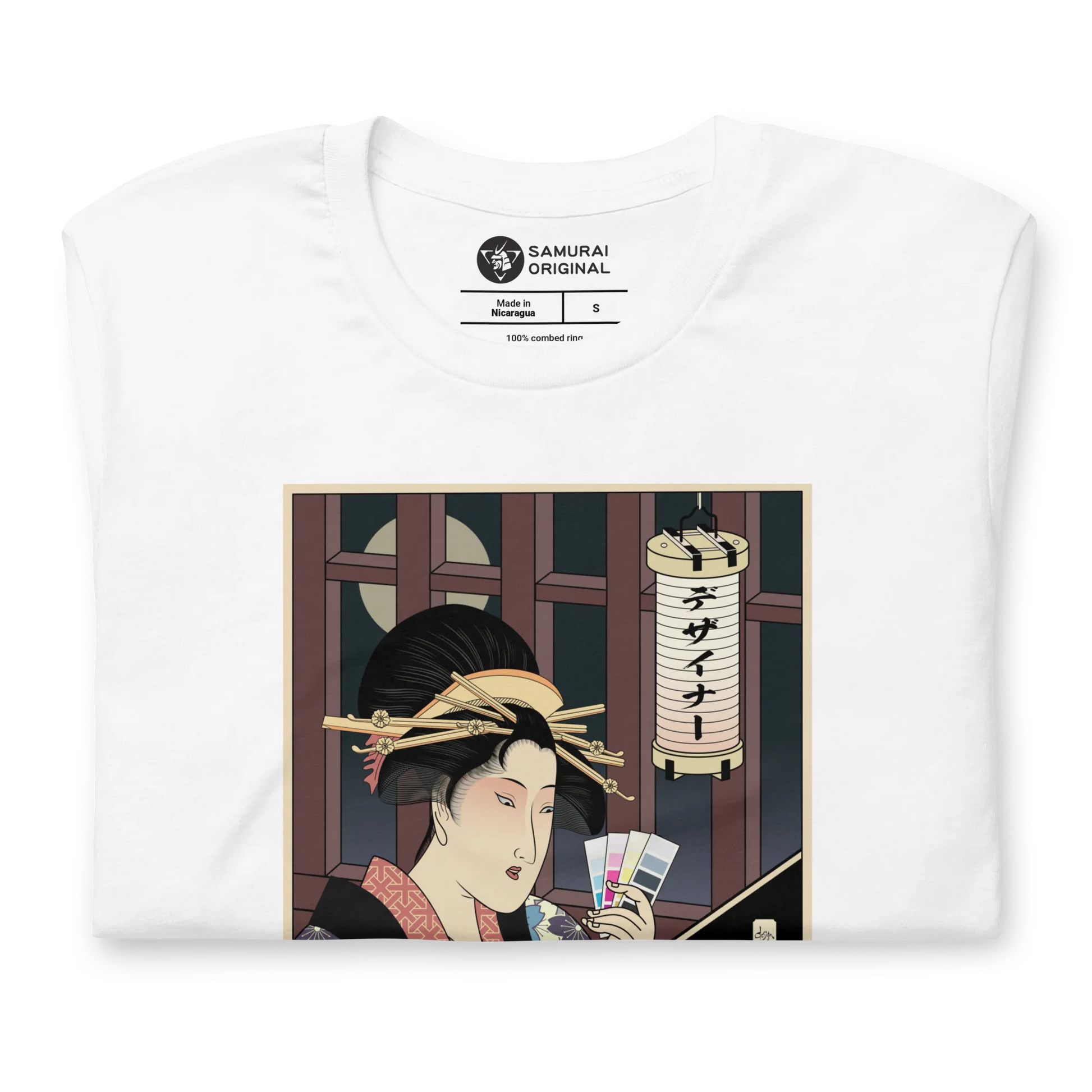 Geisha Design Japanese Ukiyo-e Unisex T-Shirt -