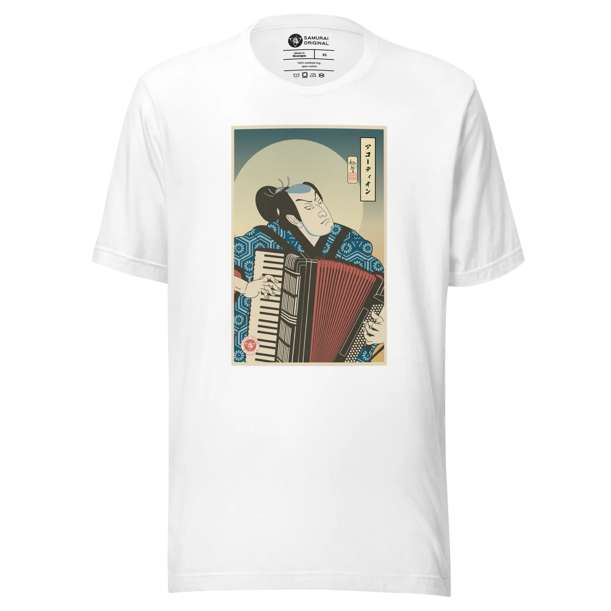 Samurai Accordion Music Japanese Ukiyo-e Unisex T-Shirt - Samurai Original