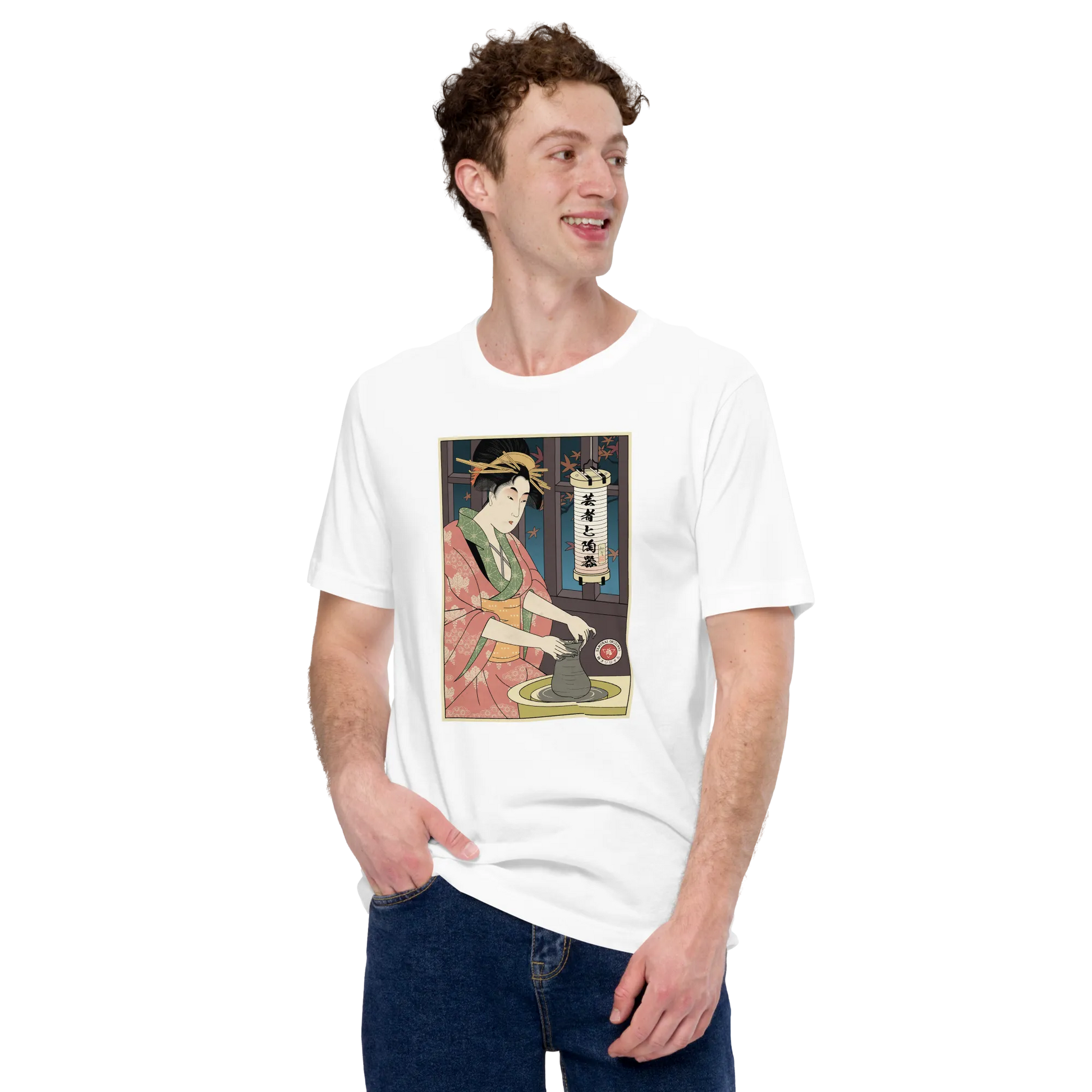 Geisha Pottery Artisan Japanese Ukiyo-e Unisex T-Shirt -