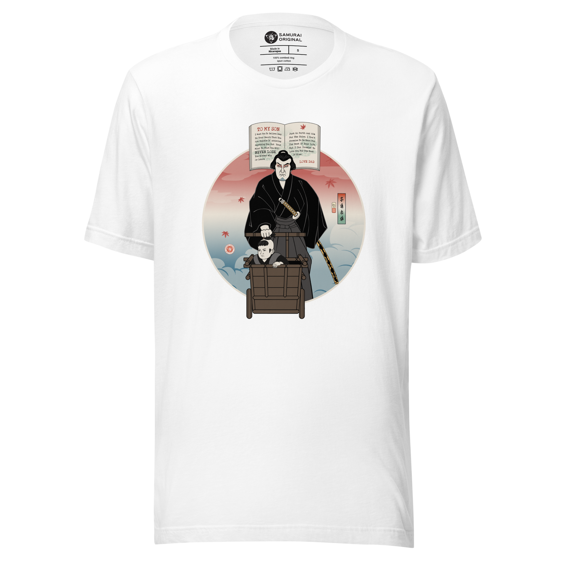 Daddy To My Son Shogun Assassin Movie Japanese Ukiyo-e Unisex T-Shirt - White / S