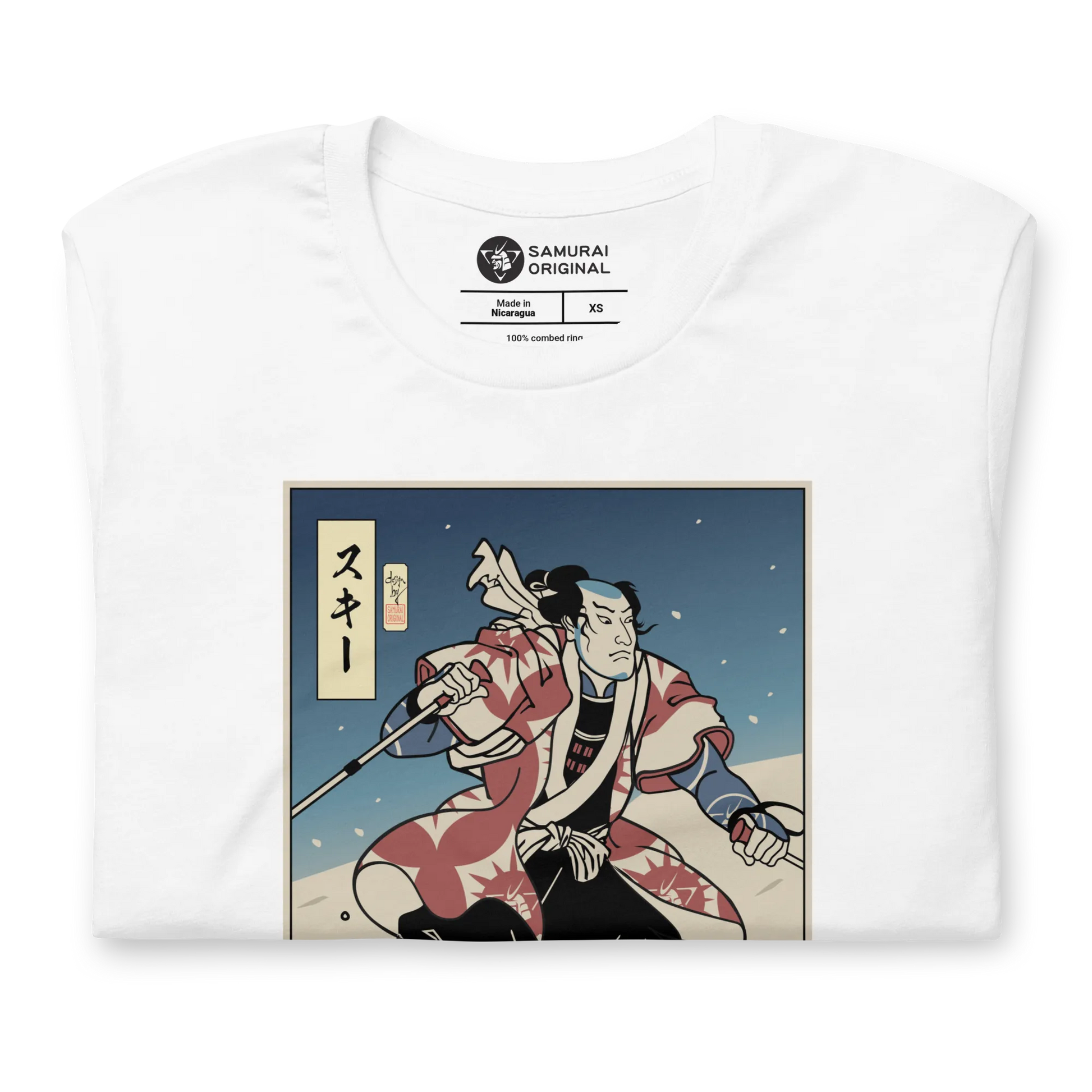 Samurai Ski 2 Winter Sport Ukiyo-e Unisex T-Shirt -