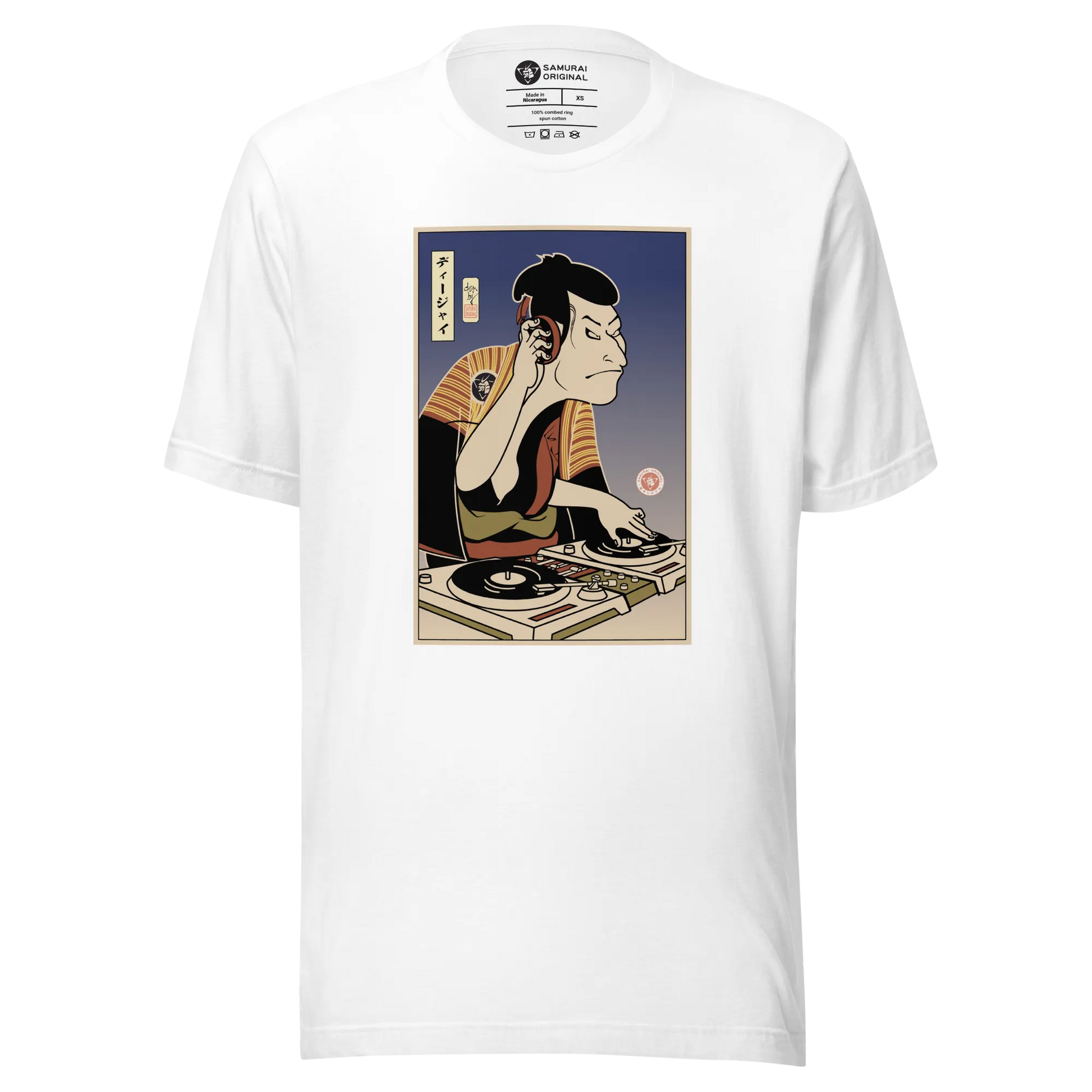 Otani Oniji DJ Turntable Music Japanese Ukiyo-e Unisex T-Shirt - Samurai Original