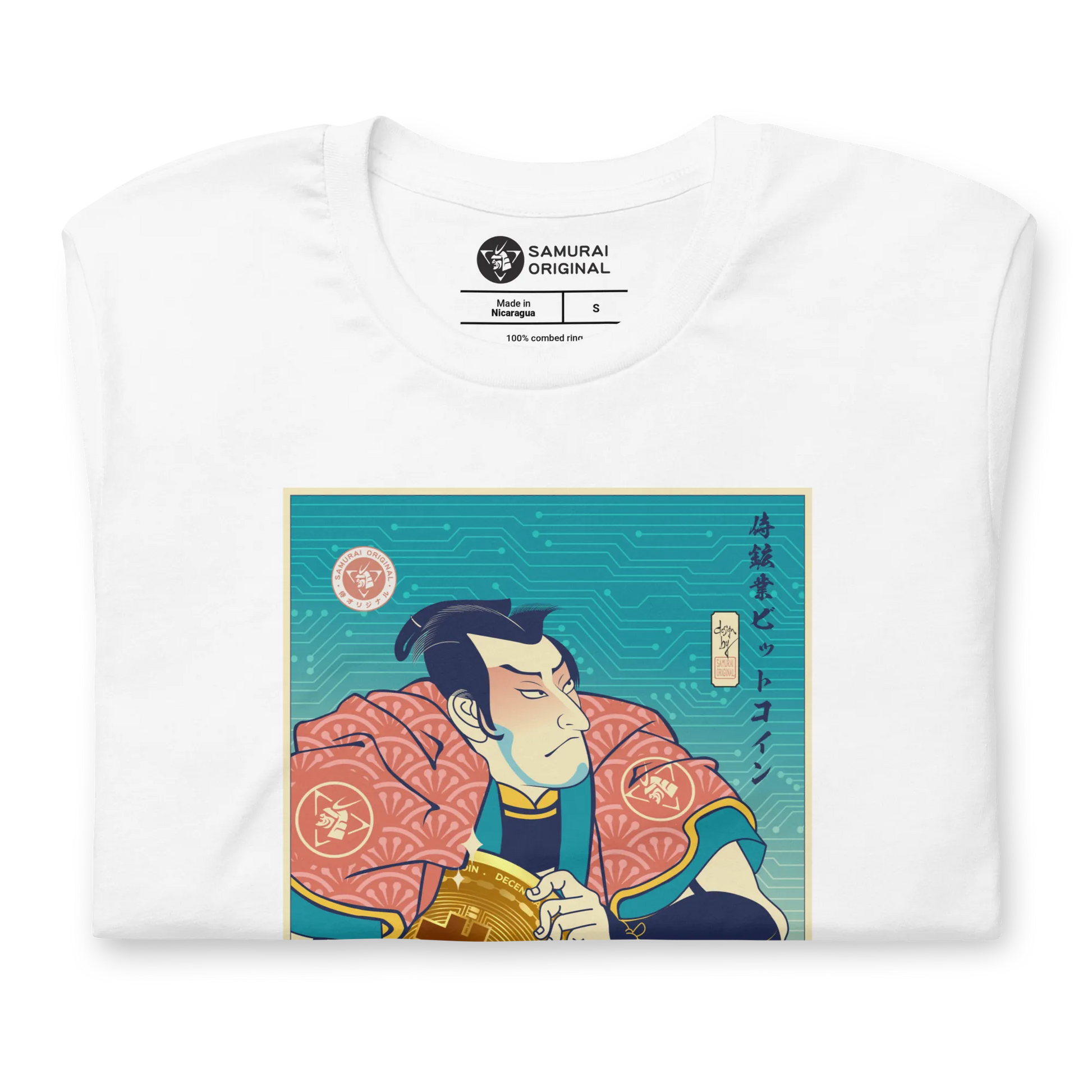 Samurai Bitcoin Mining Ukiyo-e Unisex T-Shirt -