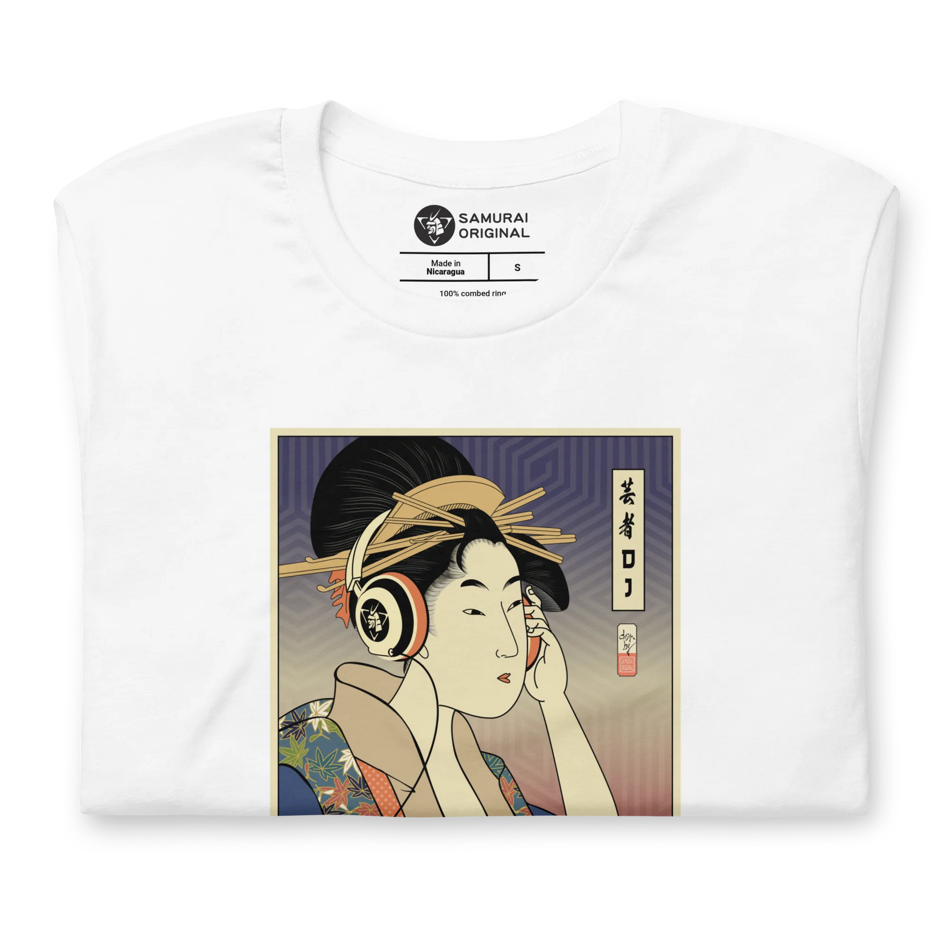 Geisha DJ Turntable Music Japanese Ukiyo-e Unisex T-Shirt -