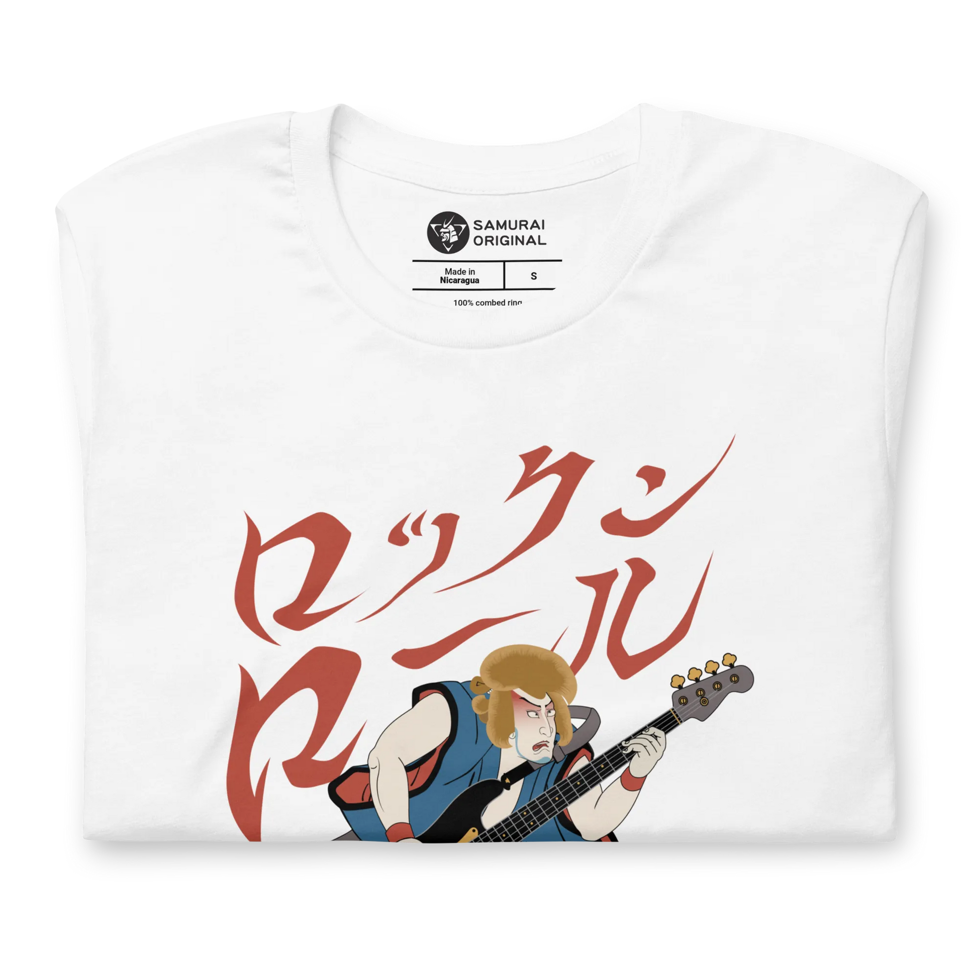 Bassist Samurai Japanese Ukiyo-e Unisex T-shirt 11 -